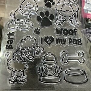 Source Unknown Dog-Themed Clear Stamp Set